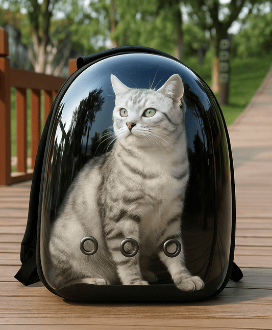 Space Capsule Carrier Backpack – Breathable & Portable Pet Travel Bag for Cats and Small Dogs